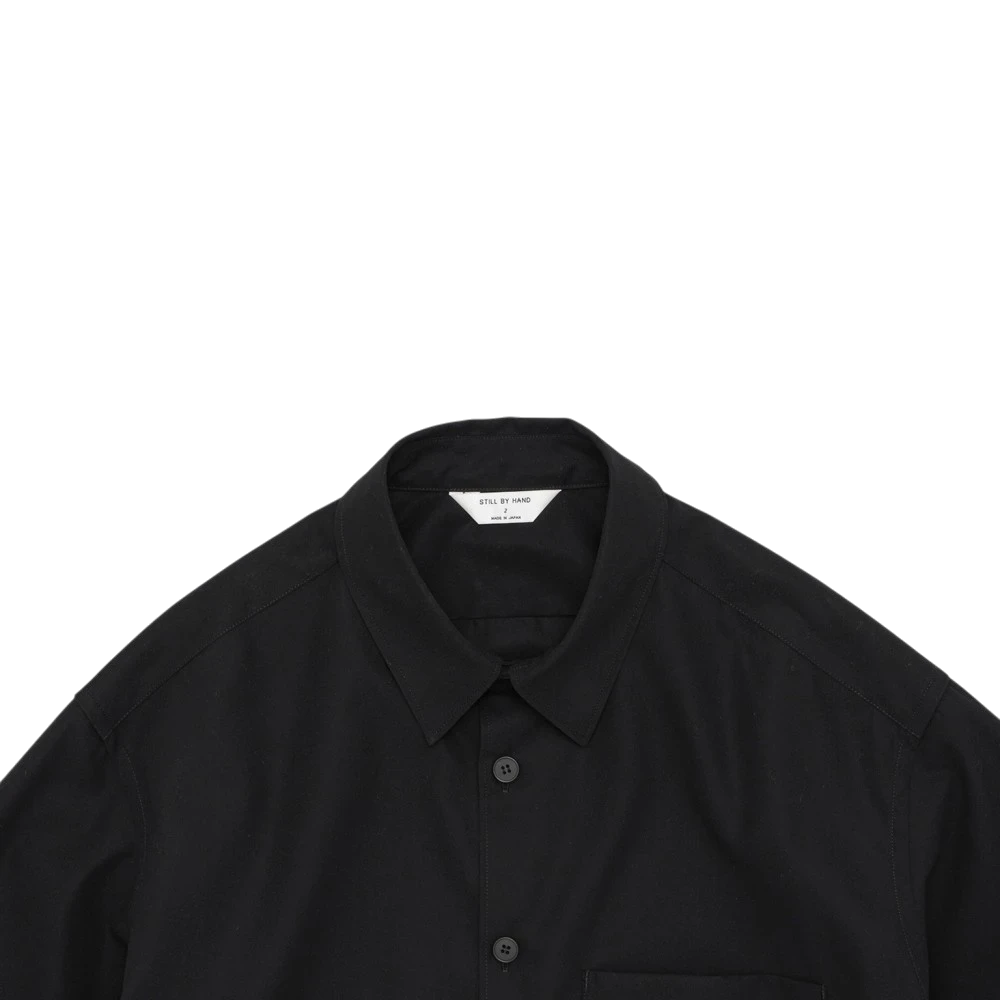Still By Hand - Cotton Twill Shirt Jacket - Ink Black STILL BY HAND 