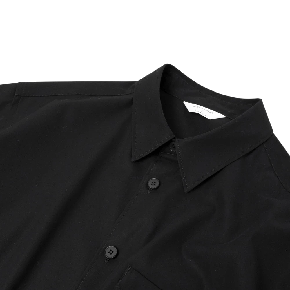 Still By Hand - Cotton Twill Shirt Jacket - Ink Black STILL BY HAND 