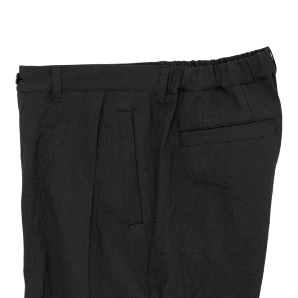 Still By Hand - Creasy Pleated Pants - Black Bukse STILL BY HAND 