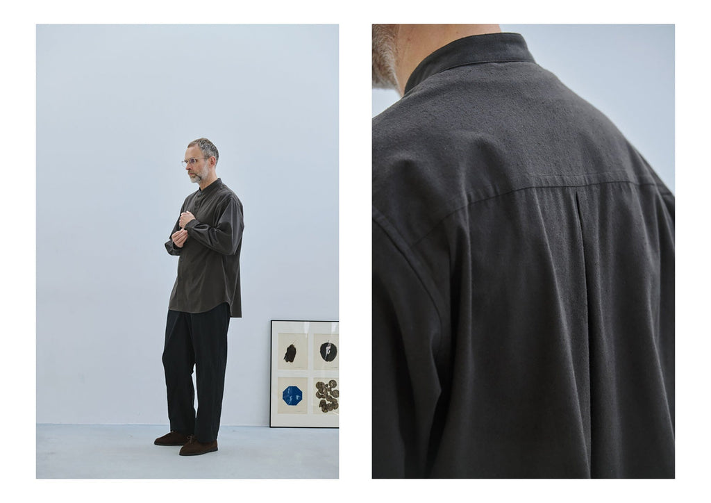 Still By Hand - Creasy Pleated Pants - Black Bukse STILL BY HAND 