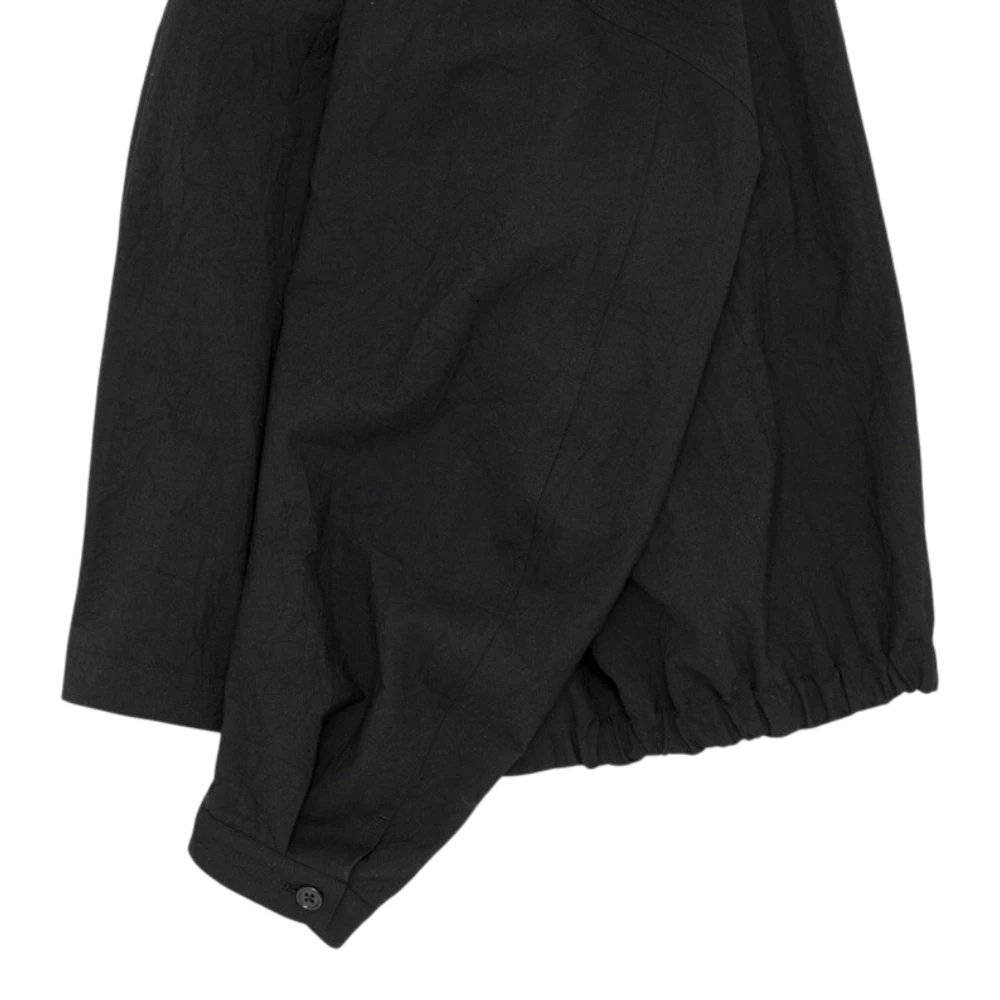 Still By Hand - Creasy Zip Up Blouson - Black Jakke STILL BY HAND 