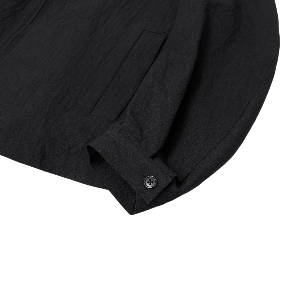Still By Hand - Creasy Zip Up Blouson - Black Jakke STILL BY HAND 