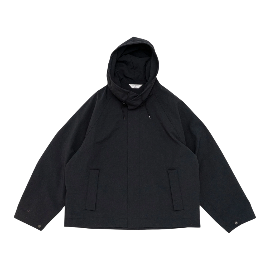 Still By Hand - Crispy Hooded Blouson - Black Jakke STILL BY HAND 