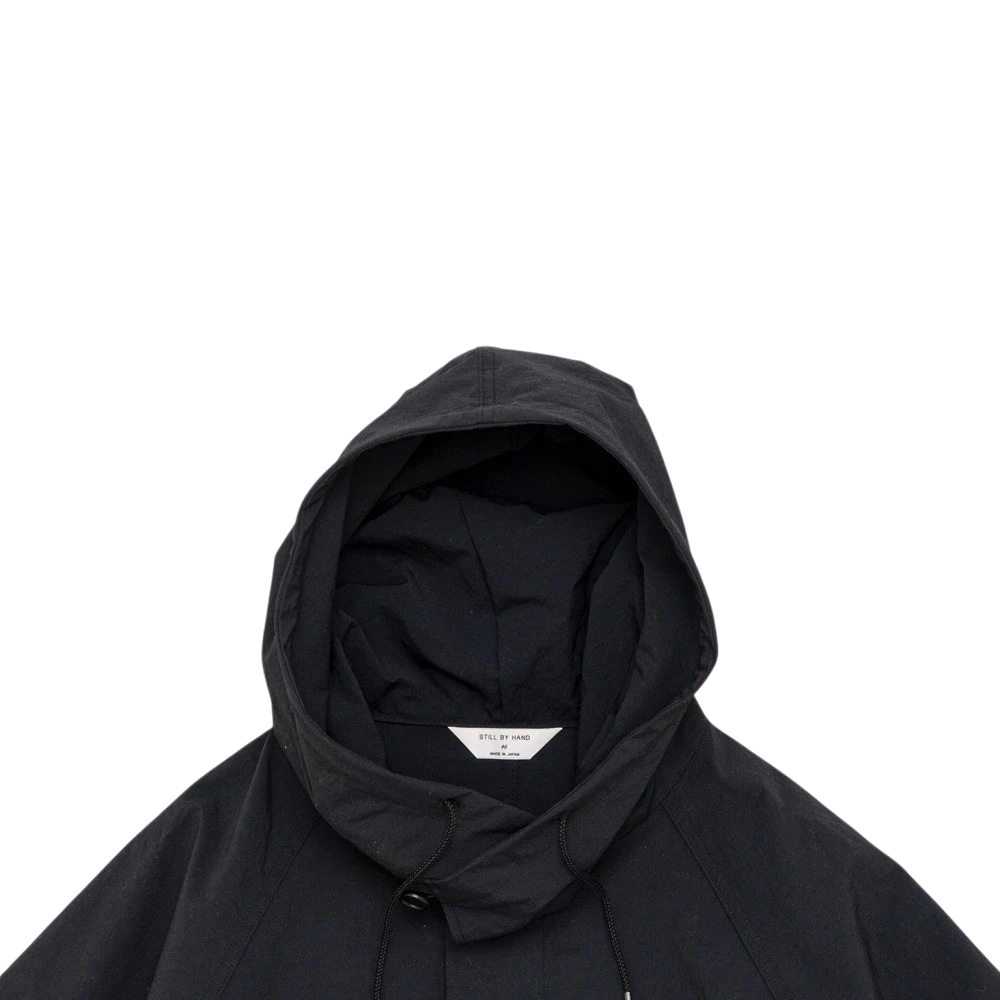Still By Hand - Crispy Hooded Blouson - Black Jakke STILL BY HAND 