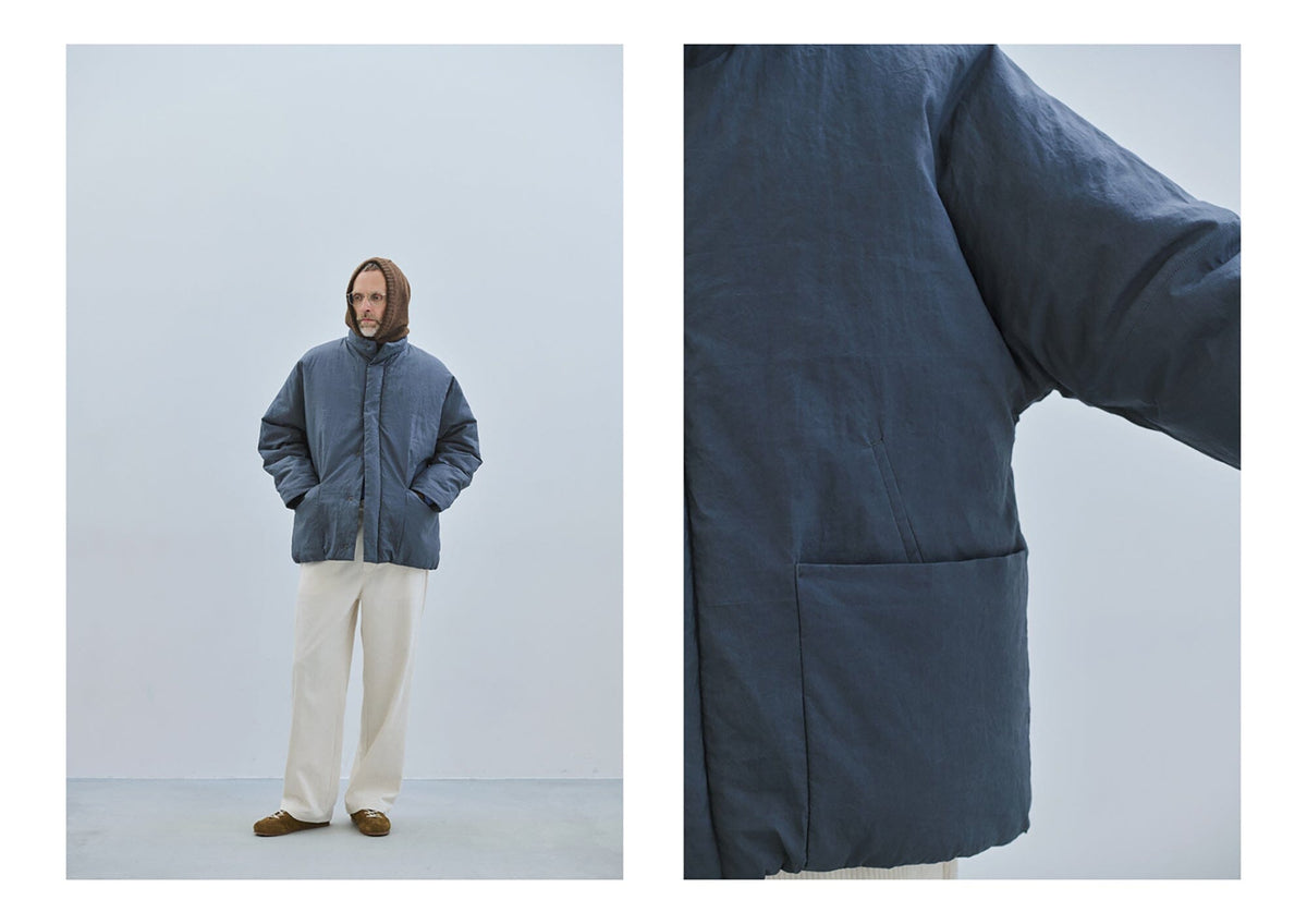 Still By Hand - Dolman Sleeve Padded Blouson - Slate Blue Jakke STILL BY HAND 