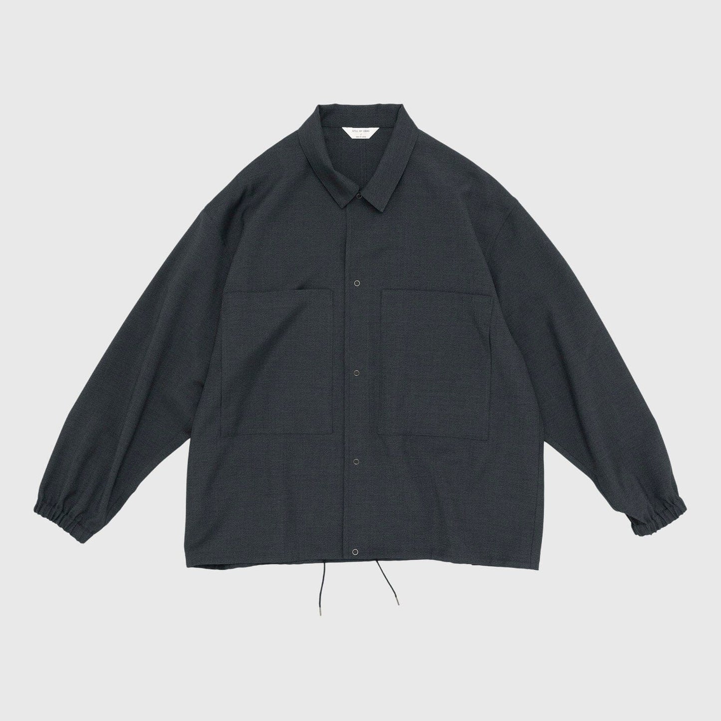 Still by Hand Double Pocket Shirt Jacket - Charcoal Overshirt Still By Hand 