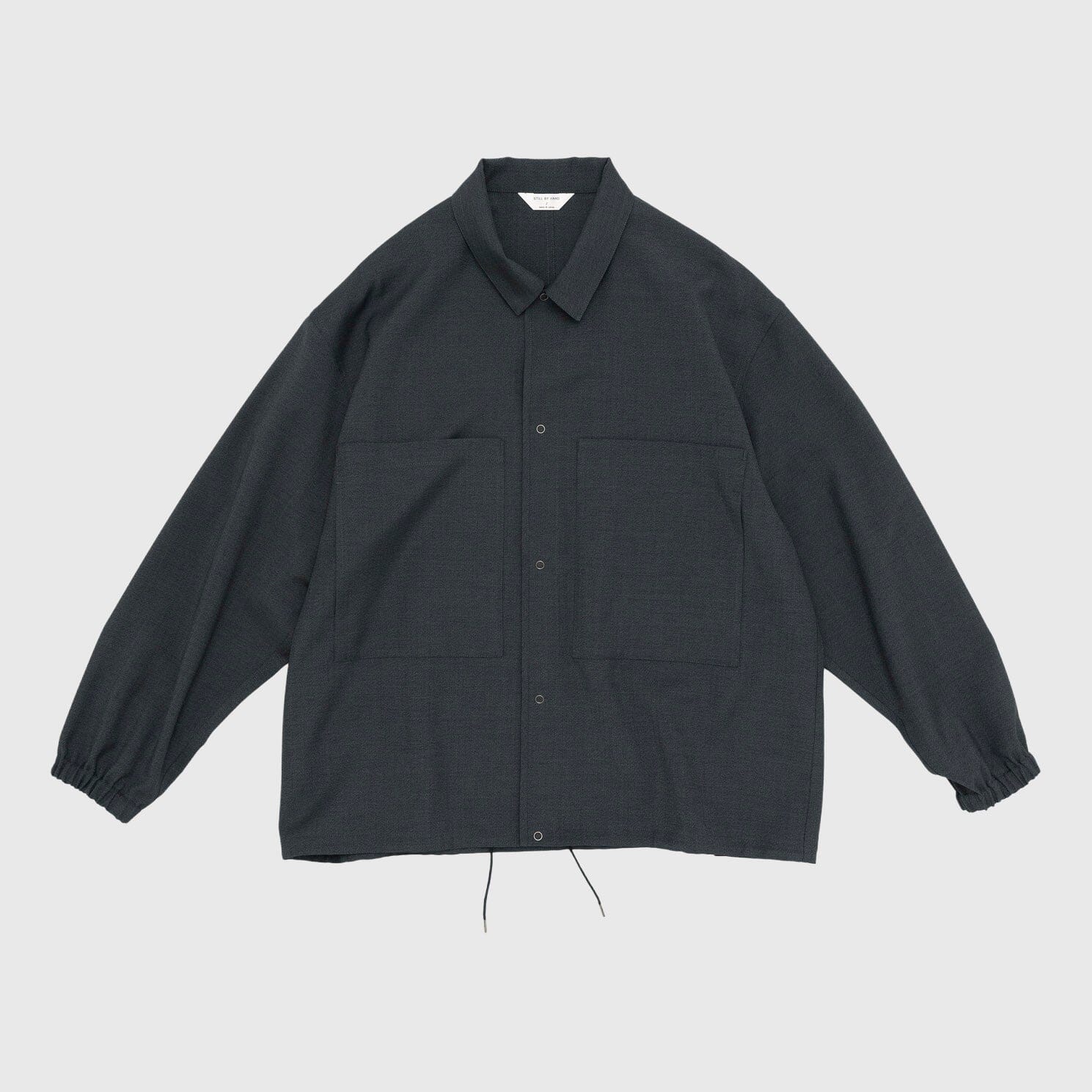 Still by Hand Double Pocket Shirt Jacket - Charcoal Overshirt Still By Hand 