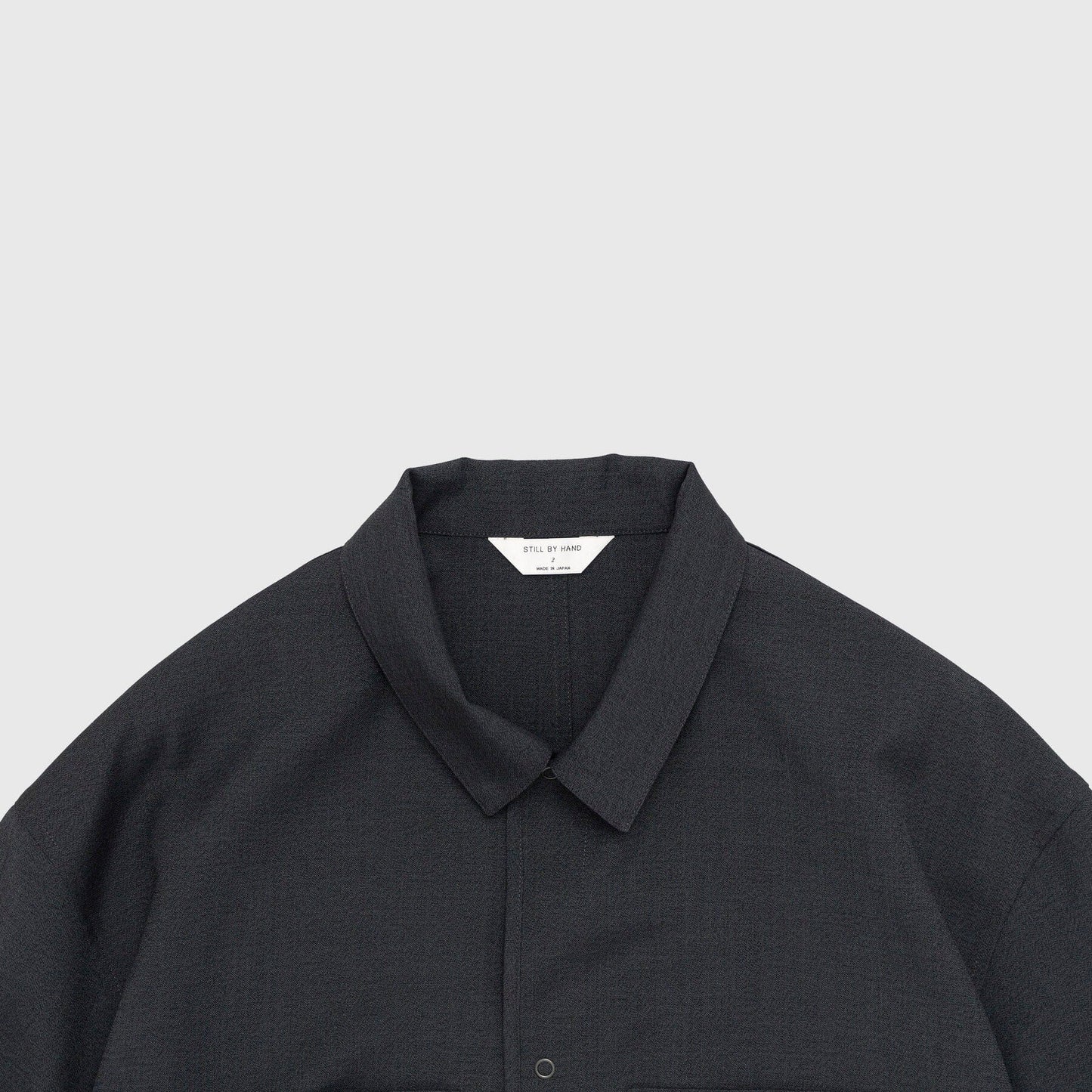 Still by Hand Double Pocket Shirt Jacket - Charcoal Overshirt Still By Hand 