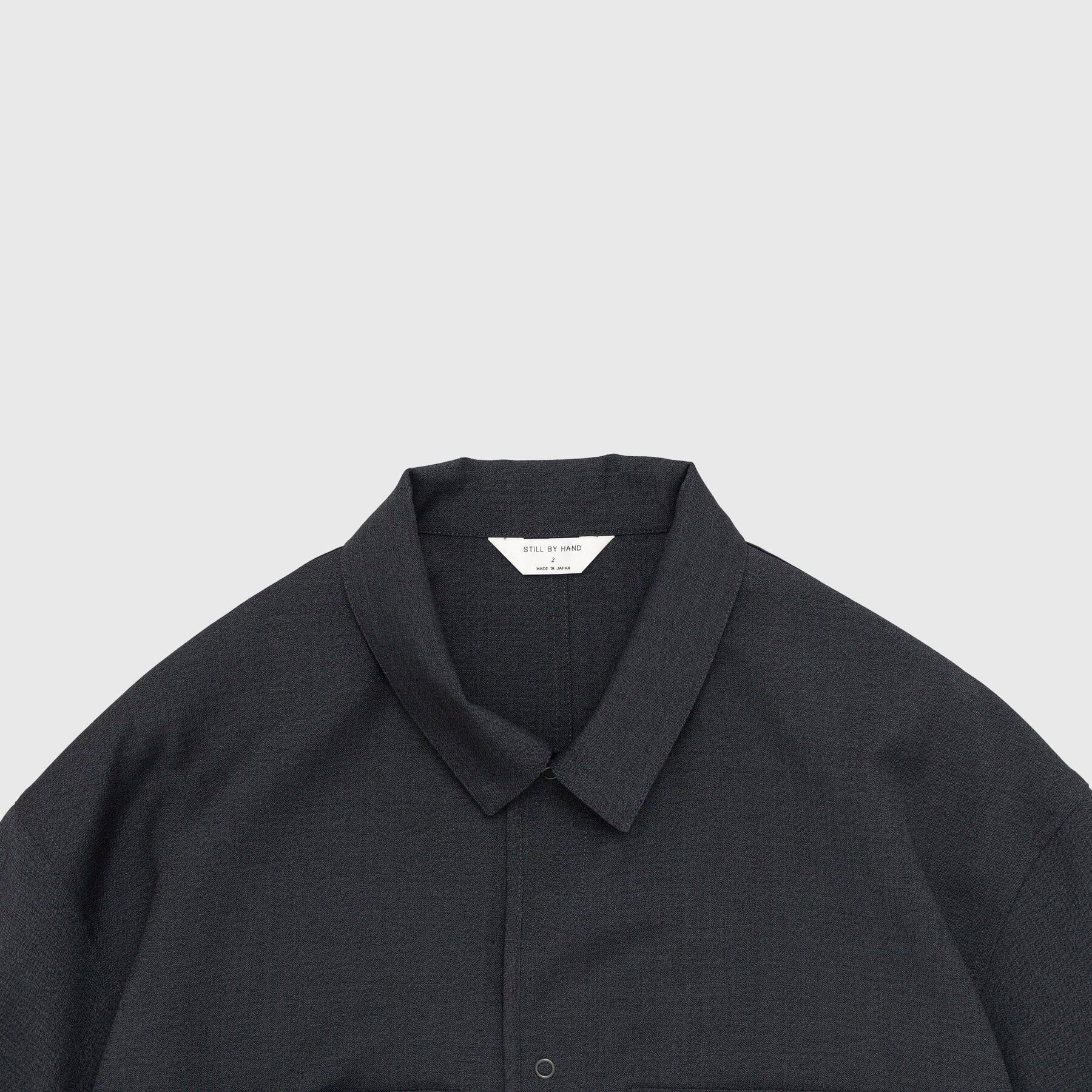 Still by Hand Double Pocket Shirt Jacket - Charcoal Overshirt Still By Hand 