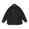 Still by Hand Garment-dye Over Shirt - Black Navy Shirt Still by Hand 