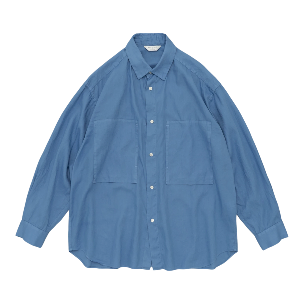 Still by Hand Garment-dye Over Shirt - Sky Blue Shirt Still by Hand 