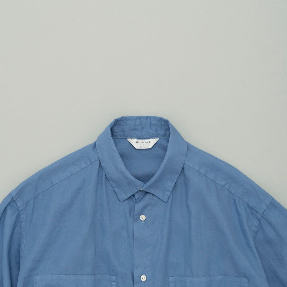 Still by Hand Garment-dye Over Shirt - Sky Blue Shirt Still by Hand 