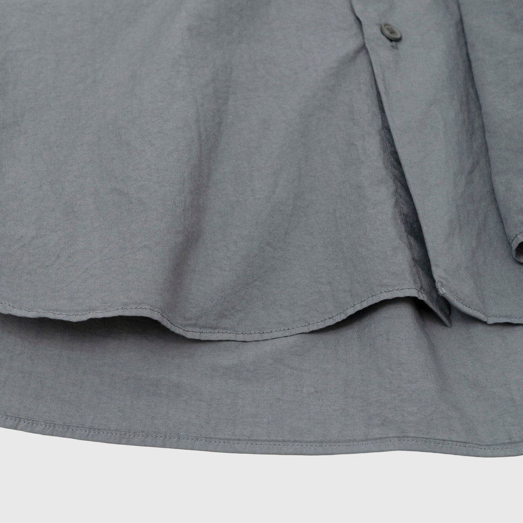 Still by Hand Garment-Dye Overshirt - Blue Grey Overshirt Still By Hand 