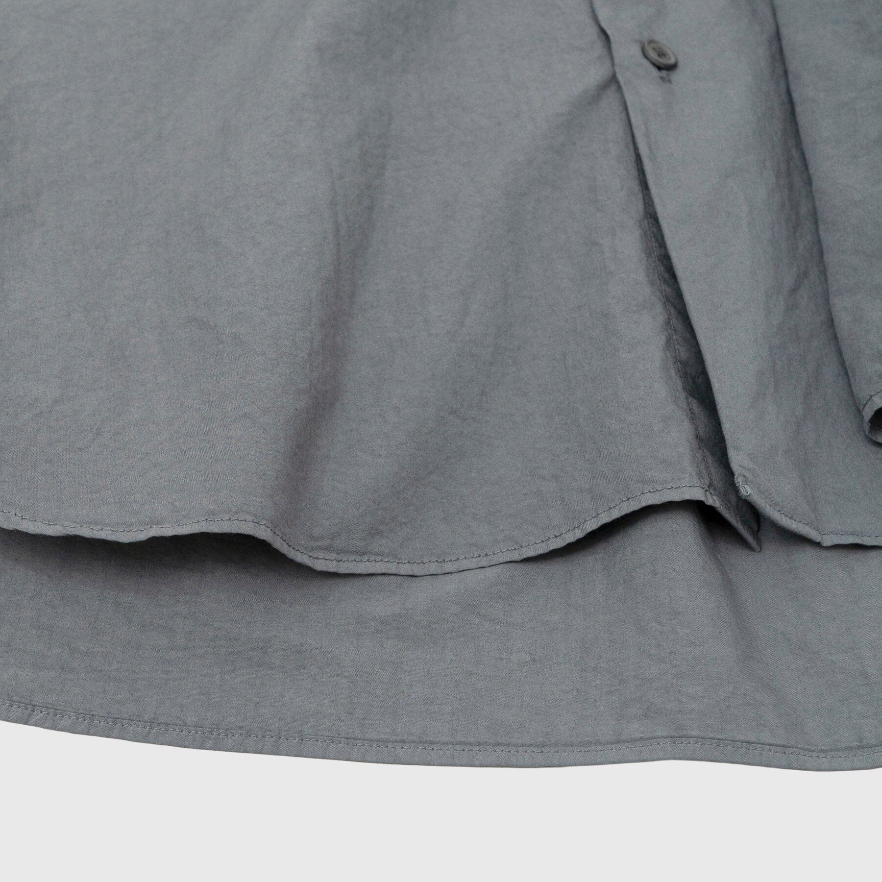 Still by Hand Garment-Dye Overshirt - Blue Grey Overshirt Still By Hand 