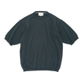 Still by Hand Half Sleeve Knit T-shirt - Teal Blue T-shirt Still by Hand 