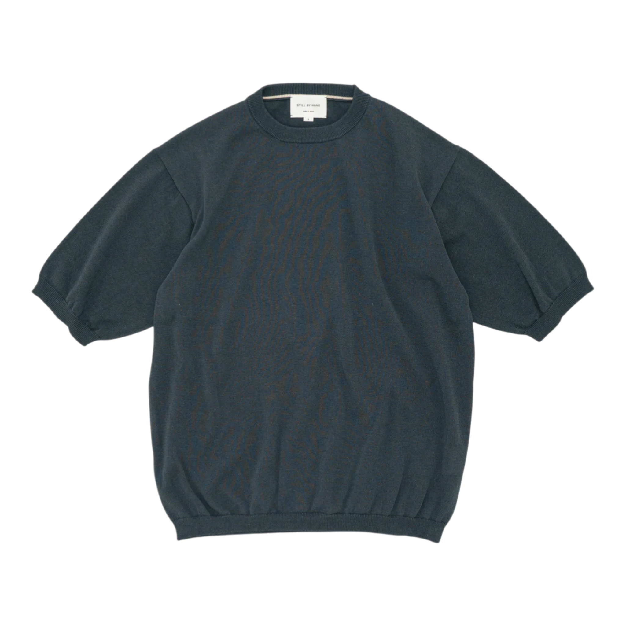 Still by Hand Half Sleeve Knit T-shirt - Teal Blue T-shirt Still by Hand 
