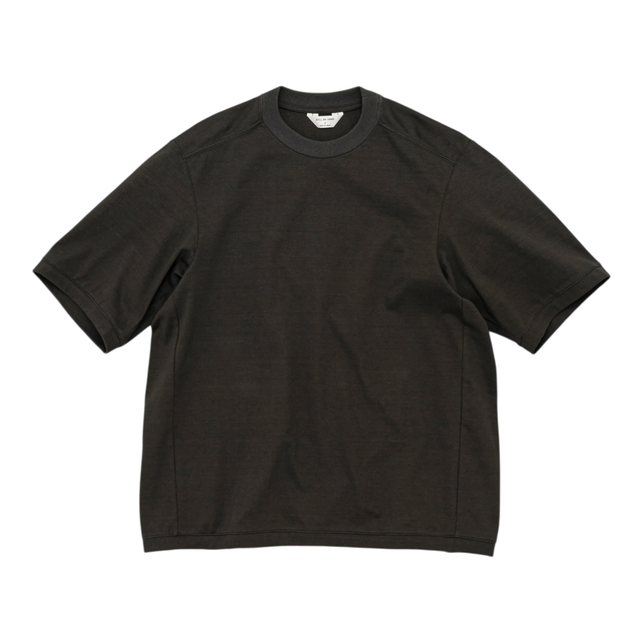 Still by Hand Half Sleeve Sweatshirt - Brown Charcoal Sweatshirt Still by Hand 