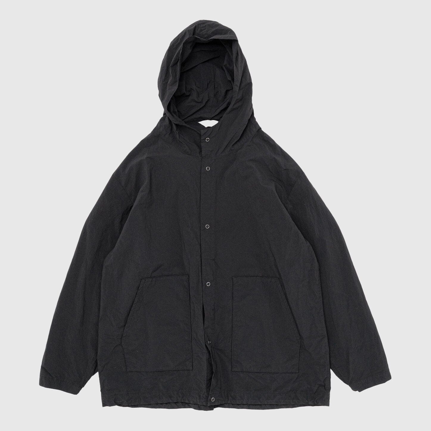 Still By Hand Hooded Nylon Blouson - Black Jacket Still By Hand 
