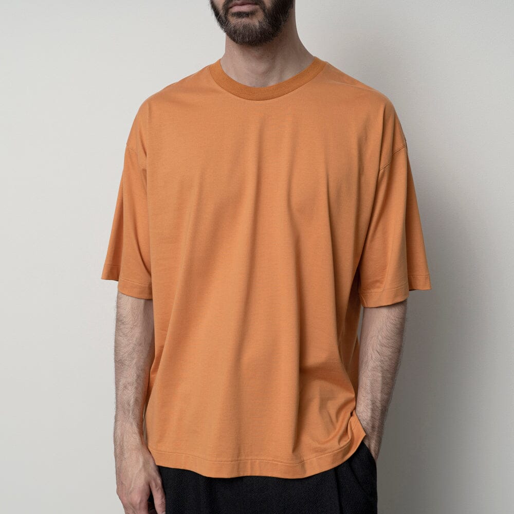 Still by Hand Knitted Rib T-shirt - Dusty Orange T-shirt Still by Hand 