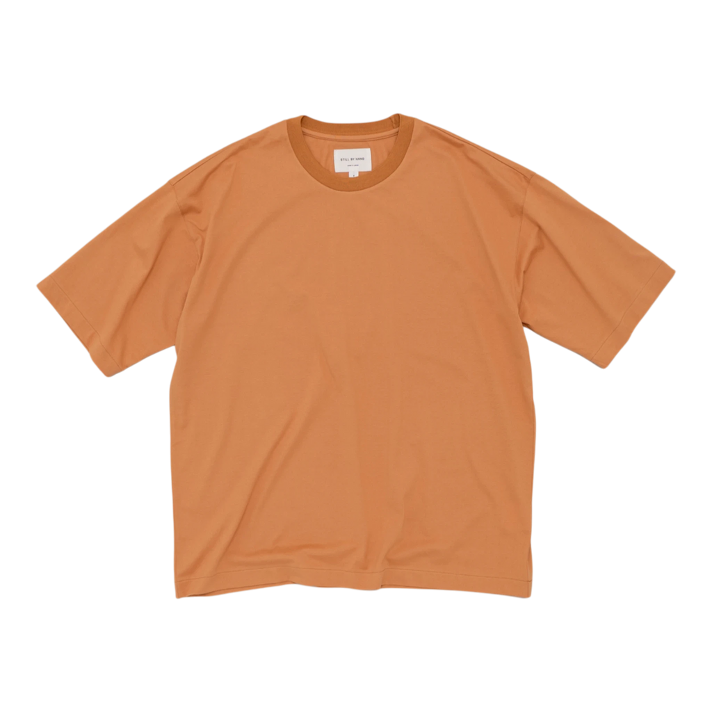 Still by Hand Knitted Rib T-shirt - Dusty Orange T-shirt Still by Hand 