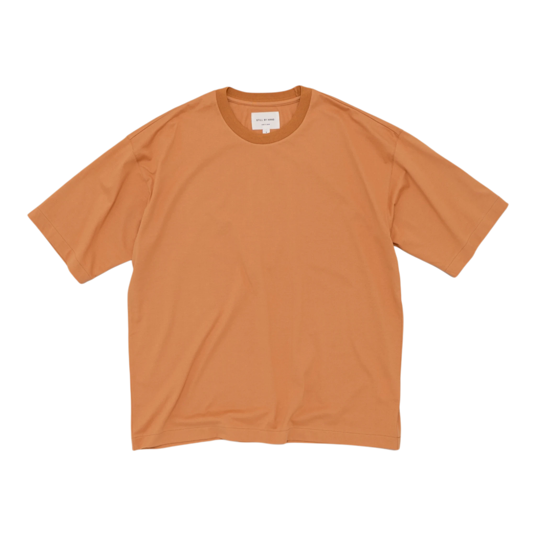 Still by Hand Knitted Rib T-shirt - Dusty Orange T-shirt Still by Hand 
