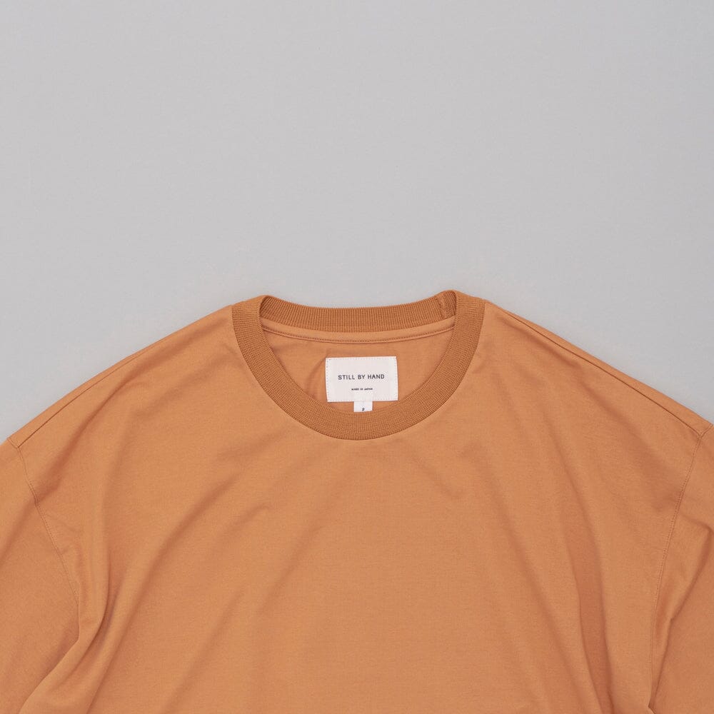 Still by Hand Knitted Rib T-shirt - Dusty Orange T-shirt Still by Hand 
