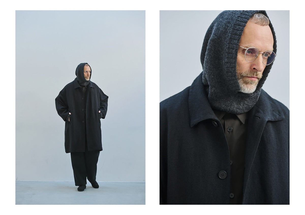 Still By Hand - Linen Mixed Wool Coat - Black Jakke STILL BY HAND 