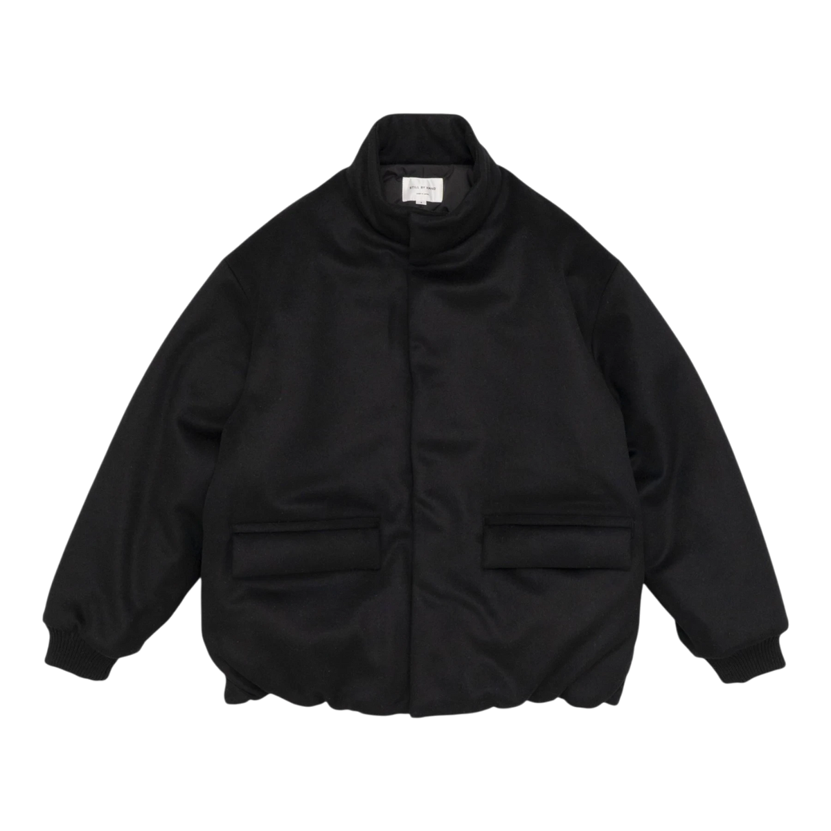Still By Hand - Padded Wool Blouson - Black Jakke STILL BY HAND 