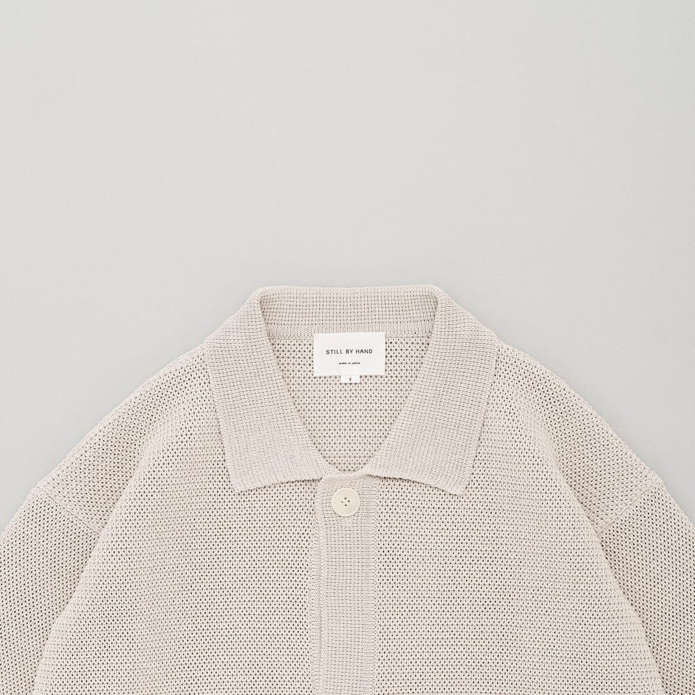 Still by Hand Paper Mixed Knit Blouson - Taupe Jacket Still by Hand 