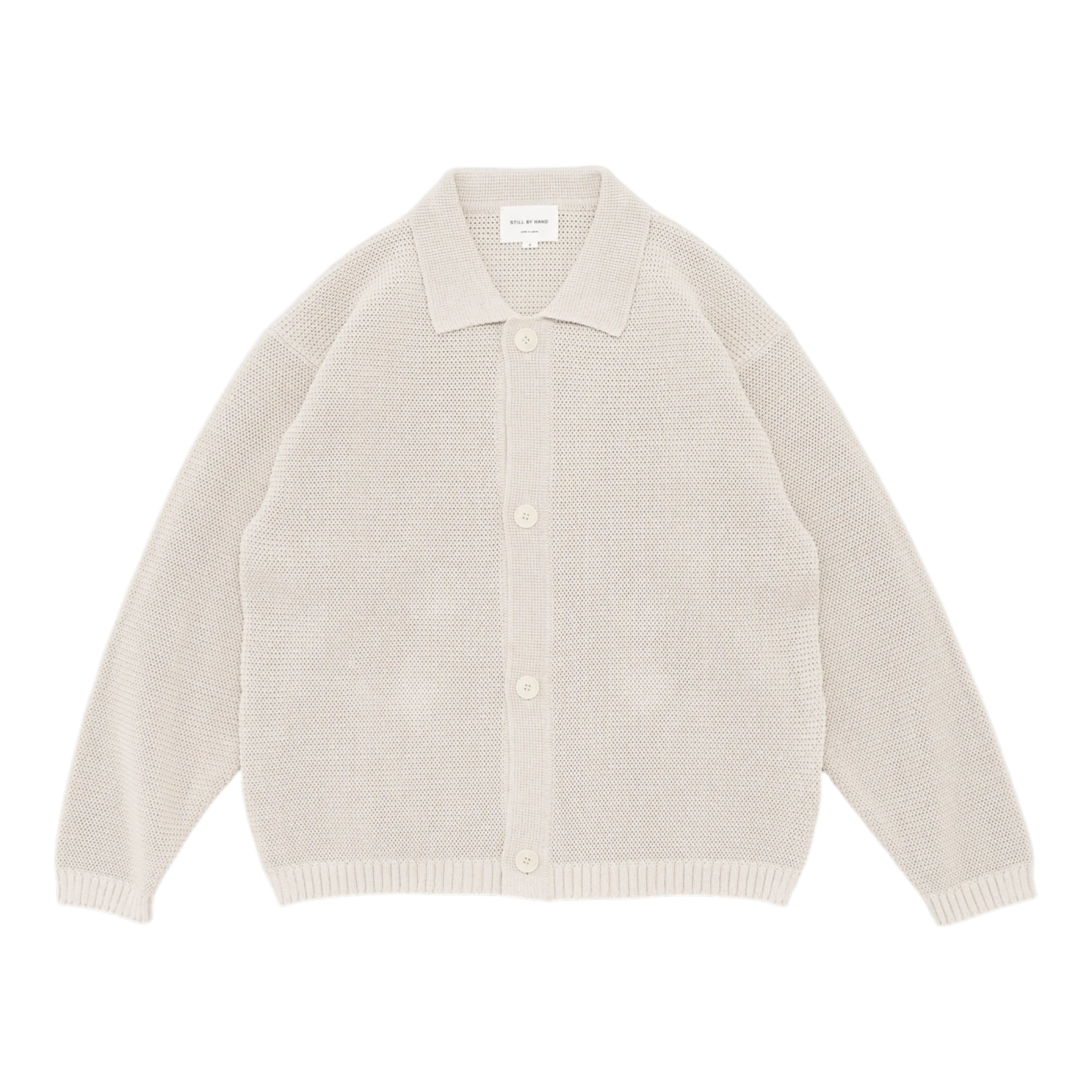 Still by Hand Paper Mixed Knit Blouson - Taupe Jacket Still by Hand 