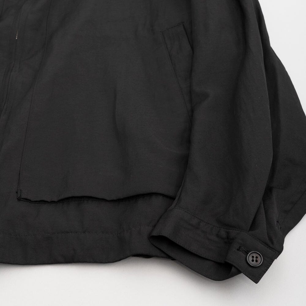 Still by Hand Pigment Print Zip Up Blouson - Black Jacket Still by Hand 