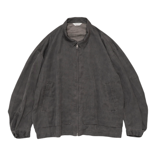 Still by Hand Pigment Print Zip Up Blouson - Dusty Grey Jacket Still by Hand 
