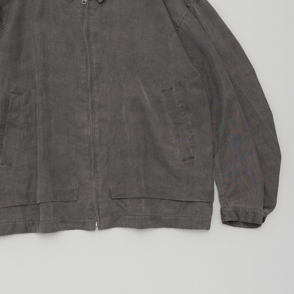 Still by Hand Pigment Print Zip Up Blouson - Dusty Grey Jacket Still by Hand 