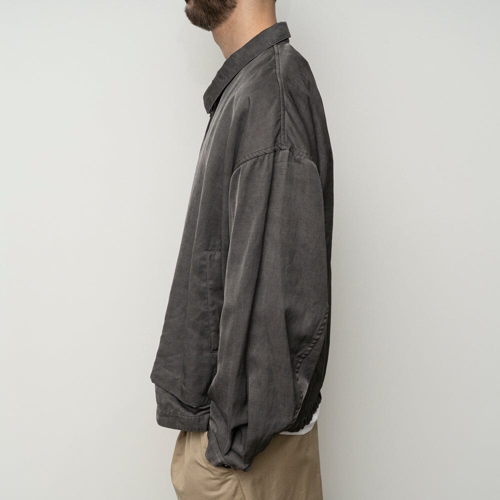 Still by Hand Pigment Print Zip Up Blouson - Dusty Grey Jacket Still by Hand 