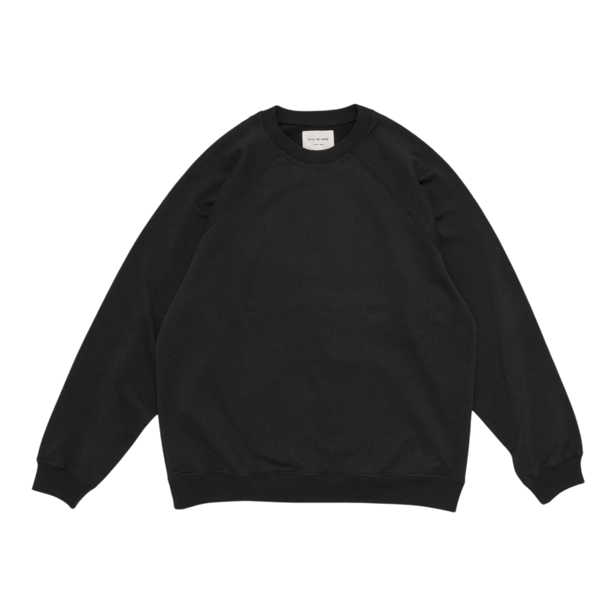 Still By Hand - Pima Cotton Sweat Shirt - Ink Black Sweatshirt STILL BY HAND 