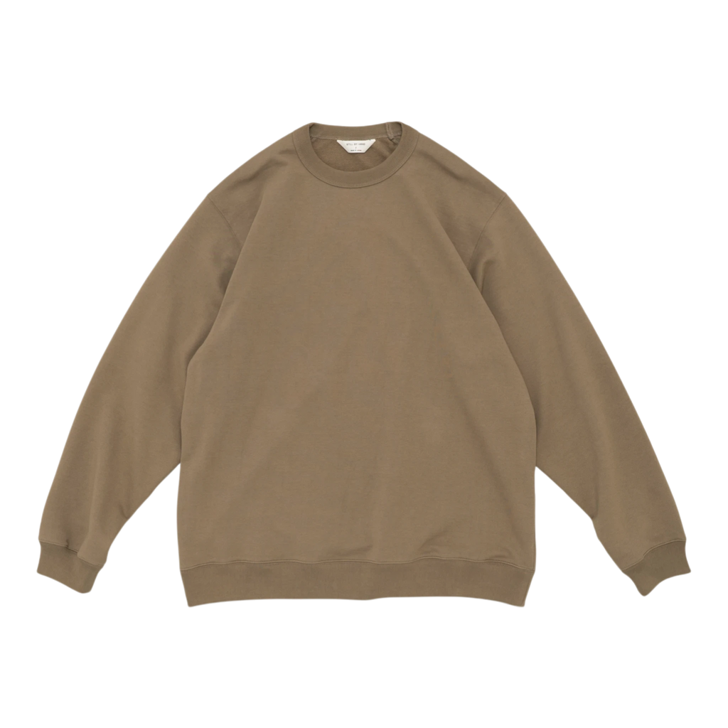 Still by Hand Pima Cotton Sweatshirt - Khaki Beige Sweatshirt Still by Hand 