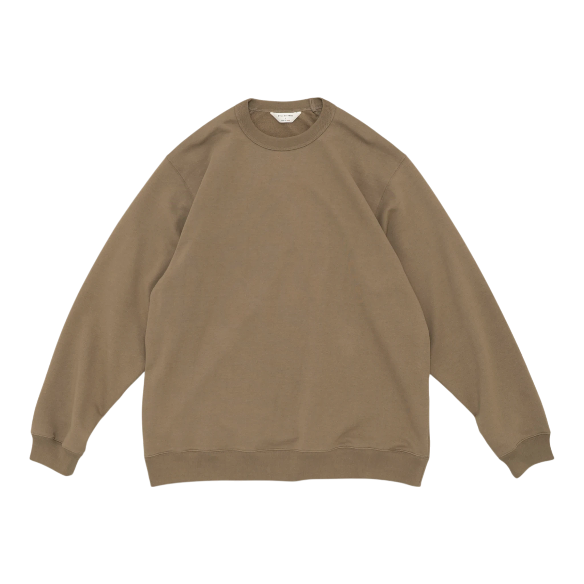 Still by Hand Pima Cotton Sweatshirt - Khaki Beige Sweatshirt Still by Hand 