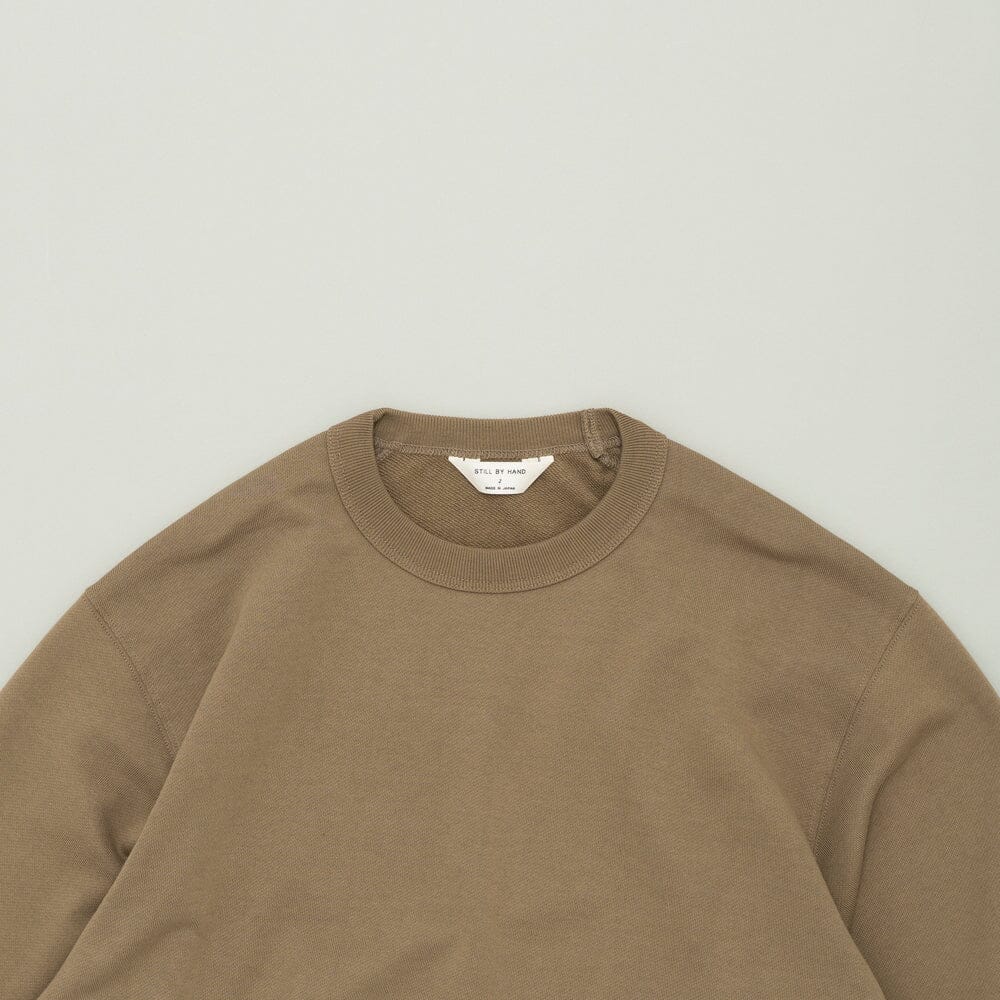 Still by Hand Pima Cotton Sweatshirt - Khaki Beige Sweatshirt Still by Hand 