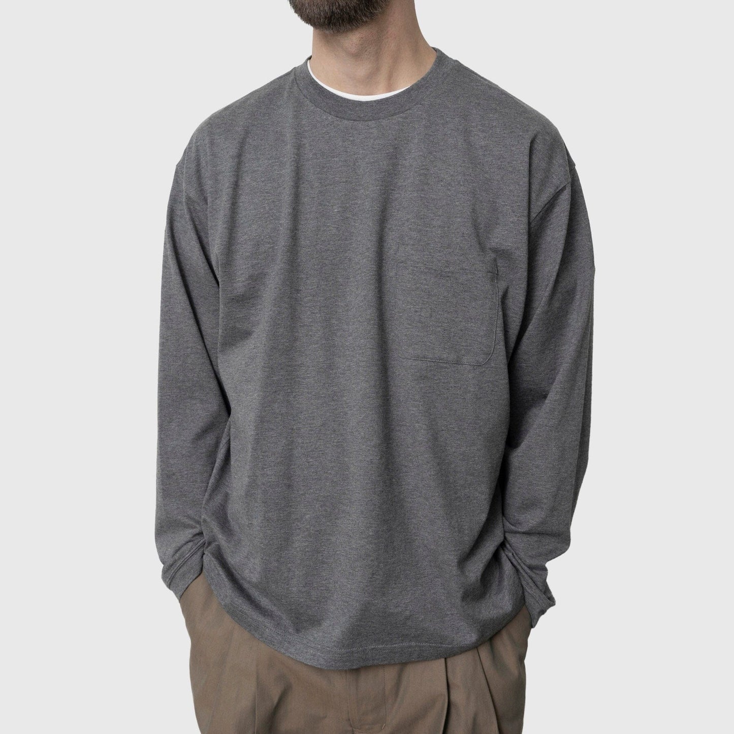 Still by Hand Printed Long Sleeve - Charcoal Longsleeve Still By Hand 