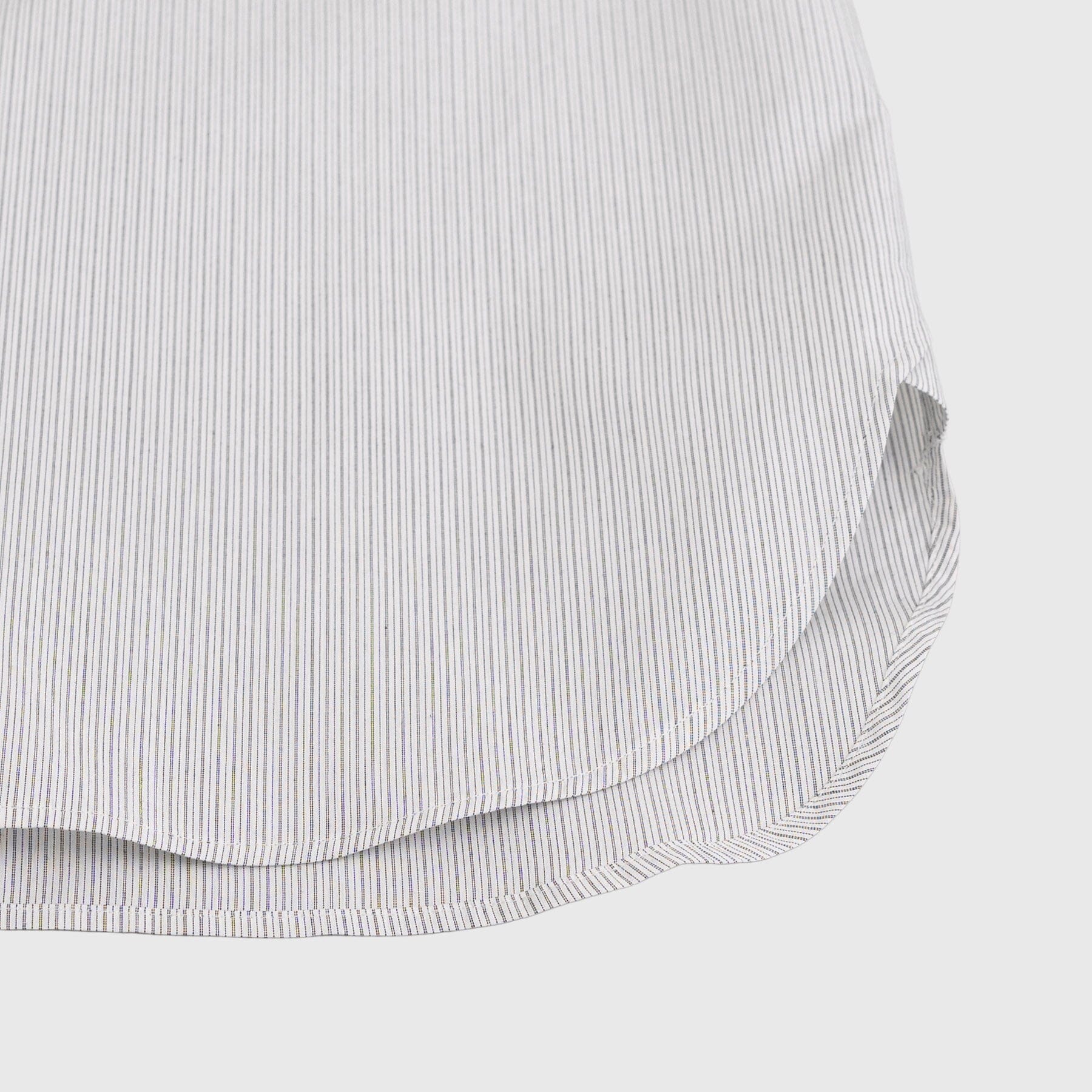 Still by Hand Regular Collar Shirt - Grey Stripe Shirt Still By Hand 