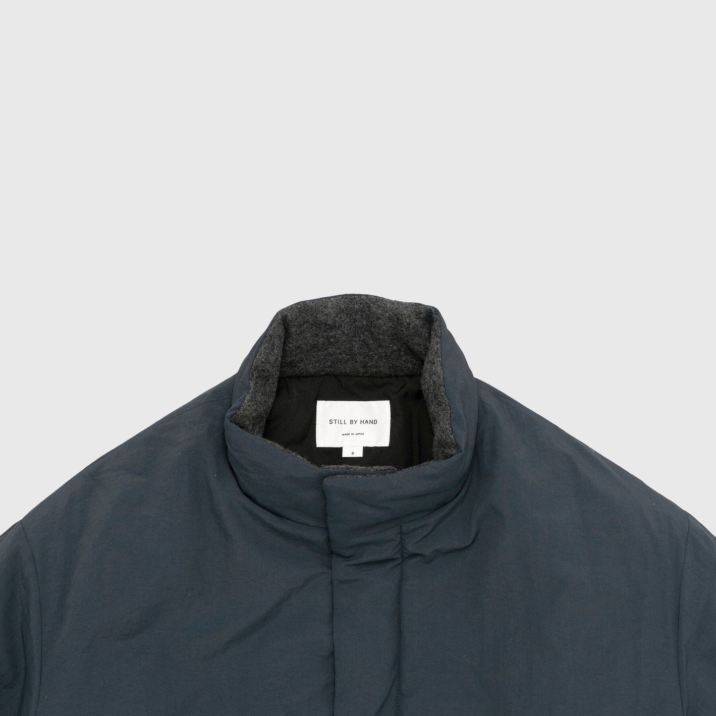 Still by Hand Round Puffy Blouson - Teal Blue Jacket Still By Hand 