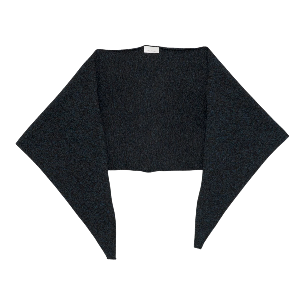 Still By Hand - Shoulder Stole Wool Yarn - Melange Navy Skjerf STILL BY HAND 