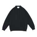 Still By Hand - Silk Mixed Knitted Polo - Ink Black STILL BY HAND 