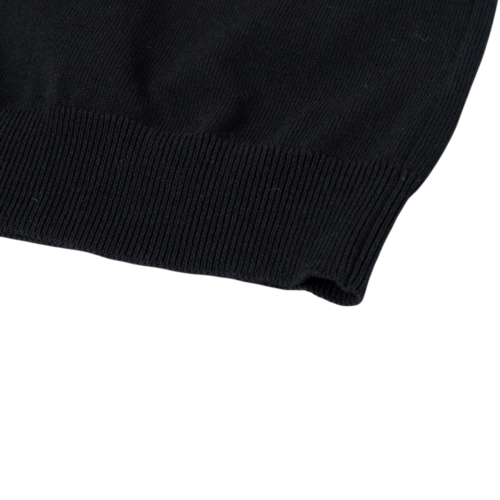 Still By Hand - Silk Mixed Knitted Polo - Ink Black STILL BY HAND 