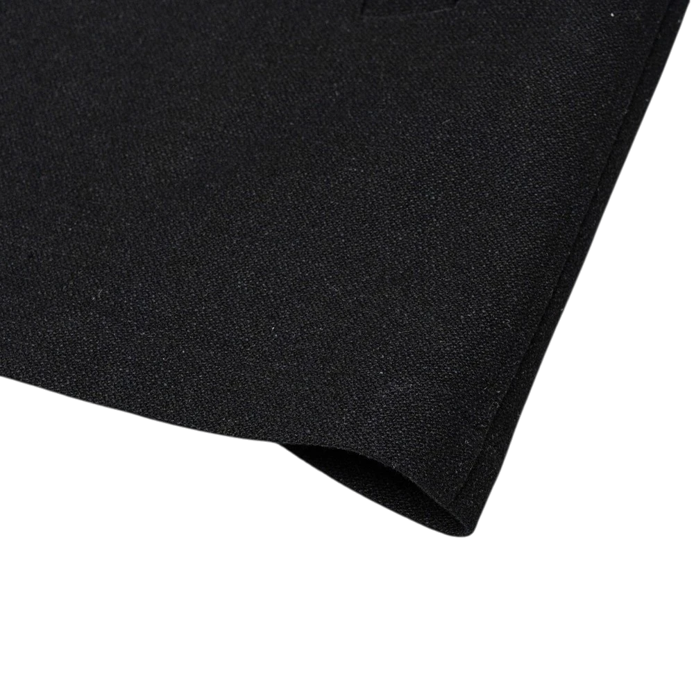 Still By Hand - Silk Mixed Wool Coat - Black Jakke STILL BY HAND 