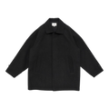 Still By Hand - Silk Mixed Wool Coat - Black Jakke STILL BY HAND 