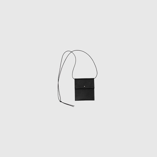 Still By Hand Square Leather Pouch - Black Pouch Still By Hand 