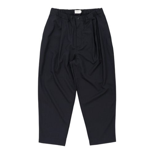 Still by Hand Summer Wool Wide Pants - Black Navy Pants Still by Hand 