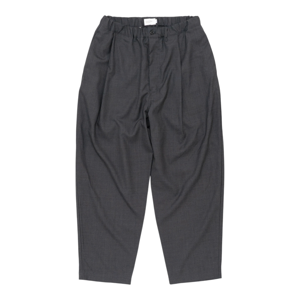 Still by Hand Summer Wool Wide Pants - Charcoal Pants Still by Hand 