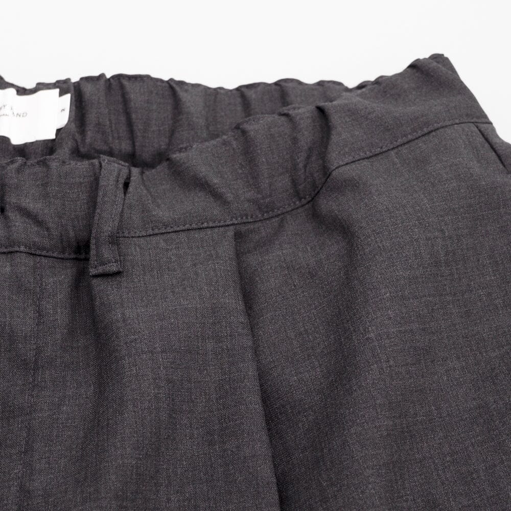 Still by Hand Summer Wool Wide Pants - Charcoal Pants Still by Hand 